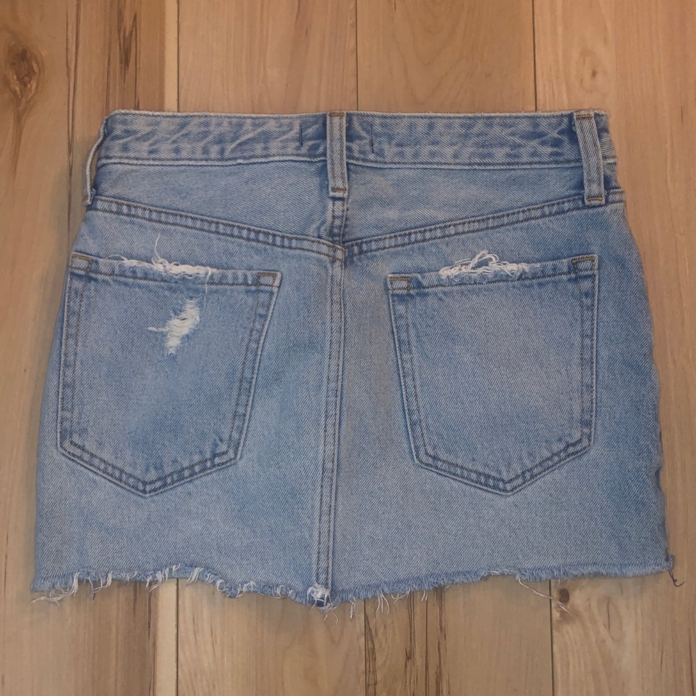 Destroyed Micro Denim Mini Skort - image 4